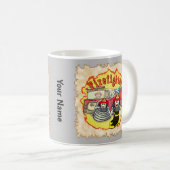 Sokkel aap brandweerwagen brandweerman koffiemok (Voorkant rechts)
