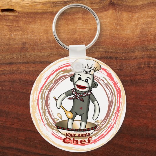 Sokkel aap Chef sleutelhanger (Voorkant)