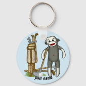Sokkel Aap Golf sleutelhanger (Voorkant)