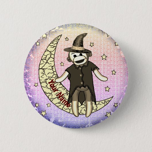 sokkel aap heks ronde button 5,7 cm (Voorkant)