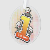 Sokkel Aap Nummer 1 Ornament (voorkant)