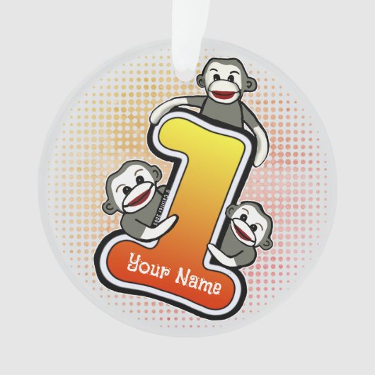 Sokkel Aap Nummer 1 Ornament (voorkant)