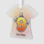 Sokkel Aap Nummer 9 Ornament (voorkant)