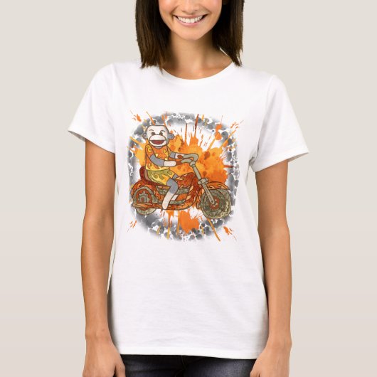 Sokkel Monkey Biker t-shirt (Voorkant)