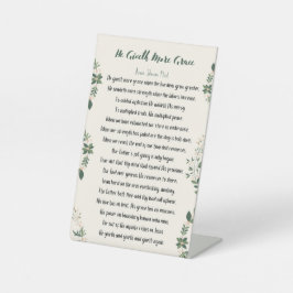 sokkel teken - Hij geeft meer genade Reclamebord Met Voetstuk