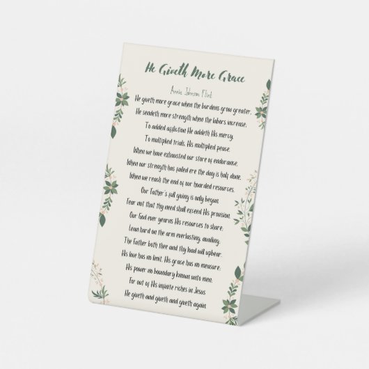 sokkel teken - Hij geeft meer genade Reclamebord Met Voetstuk (Voorkant)