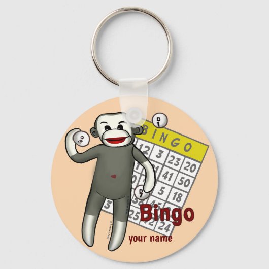 Sokkelapen Bingo Sleutelhanger (Voorkant)