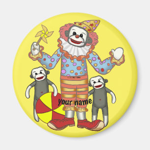 Sokkelapen Clown Magneet