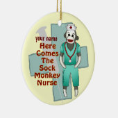 Sokkelapen verpleegster ornament (Rechts)