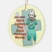 Sokkelapen verpleegster ornament (Links)