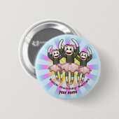 Sokkelapenballet ronde button 5,7 cm (Voorkant /achterkant)