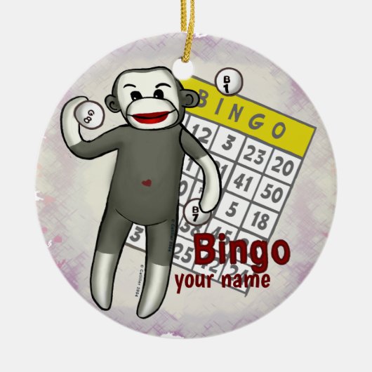 Sokkeling Bingo-ornament Keramisch Ornament (Voorkant)