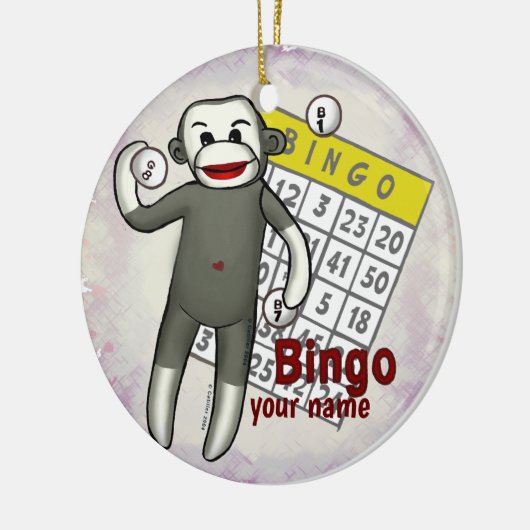 Sokkeling Bingo-ornament Keramisch Ornament (Links)