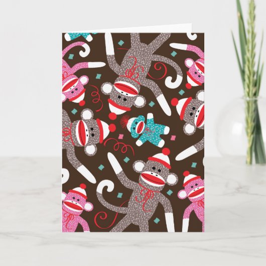 Sokken Aap Kaart (Voorkant)