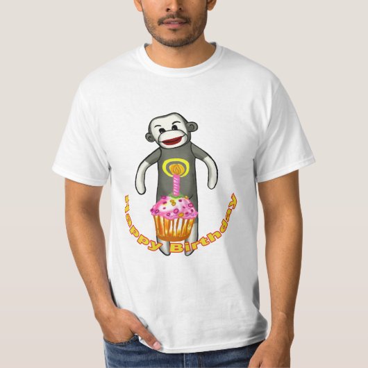 Sokken Apen Verjaardag T-shirt (Voorkant)