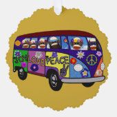 Sokken Apen Vredesbus Ornament Kaart (Voorkant)