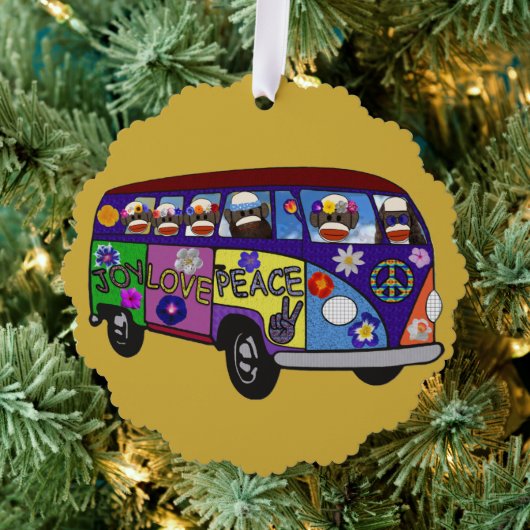 Sokken Apen Vredesbus Ornament Kaart (Insitu (Drie))