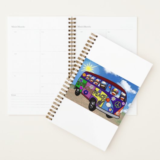 Sokken Apen Vredesbus Postkaart Planner (Display)