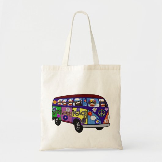 Sokken Apen Vredesbus Tote Bag (Voorkant)