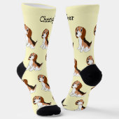 Sokken Beagle Hond Ontwerp (Gebogen)