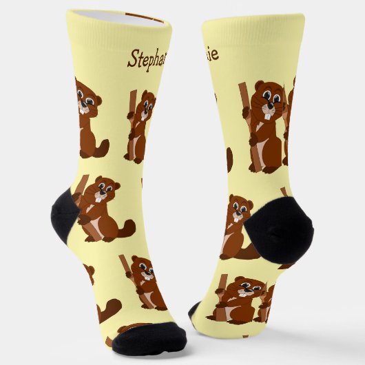 Sokken Bever Design (Gebogen)