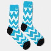 Sokken Blauwe Zig Zag Design (Rechts)