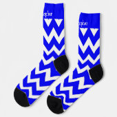 Sokken Blauwe Zig Zag Design (Links)