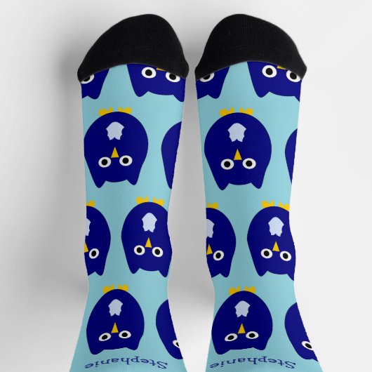 Sokken Blue Owl Design (Top)