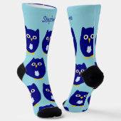 Sokken Blue Owl Design (Gebogen)
