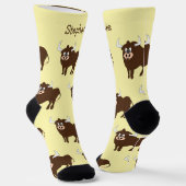 Sokken Bruier Stier Ontwerp (Gebogen)
