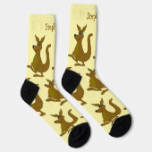 Sokken Bruin Kangoeroe Design (Rechts)