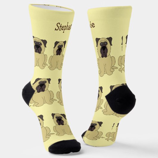 Sokken Bullmastiff Dog Design (Gebogen)