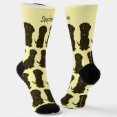 Sokken Chocolade Labrador Hond Ontwerp (Gebogen)
