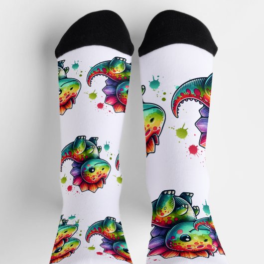 Sokken Design – Schattigee dinosaurus (Top)