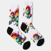 Sokken Design – Schattigee dinosaurus (Rechts)