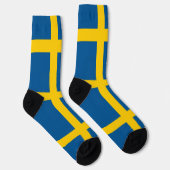 Sokken die de vlag van Zweden voeren (Rechts)