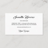 Sokken Ecommerce merch Visitekaartje (Achterkant)