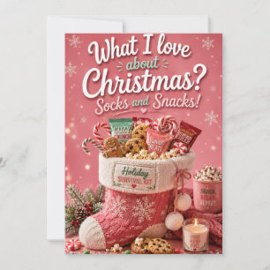 Sokken en Snoepjes Grappige Kerstkaart Kaart
