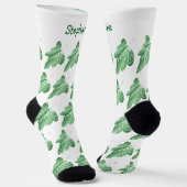 Sokken Green Butterfly Design (Gebogen)