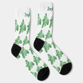 Sokken Green Butterfly Design (Rechts)