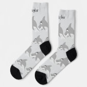 Sokken Grijs Dolfijn Design (Links)