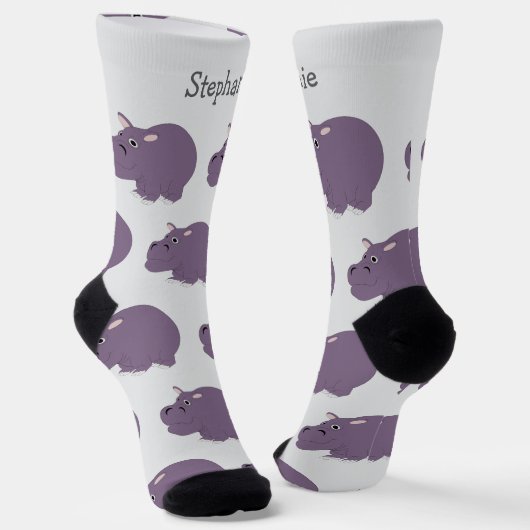 Sokken Hippopotamus Design (Gebogen)