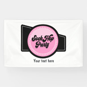 Sokken Hop Feest Spandoek
