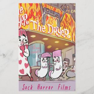 Sokken Horror Films De Droger Komisch Briefpapier