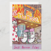 Sokken Horror filtreert de wasmachine Briefpapier (Voorkant / Achterkant)