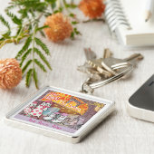 Sokken Horror filtreert de wasmachine Sleutelhanger (Zijkant)