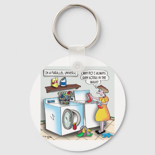 Sokken in een parallel universum sleutelhanger (Voorkant)