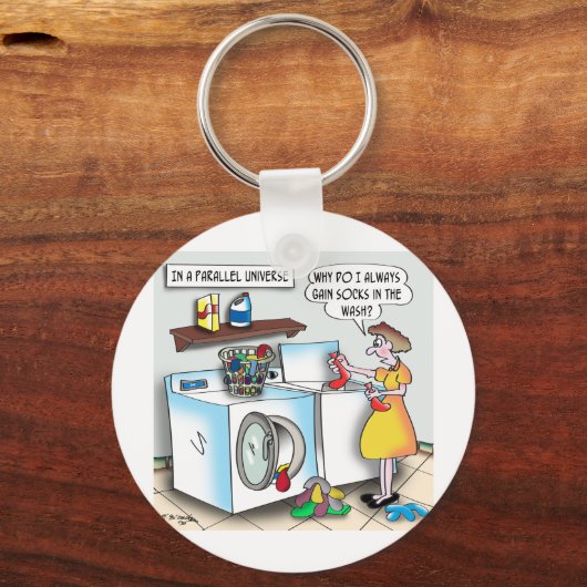 Sokken in een parallel universum sleutelhanger (Voorkant)