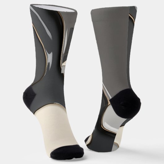 Sokken in stijlvolle abstracte graphics (Gebogen)