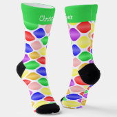 Sokken Kleurrijke Ovalen Ontwerp (Gebogen)